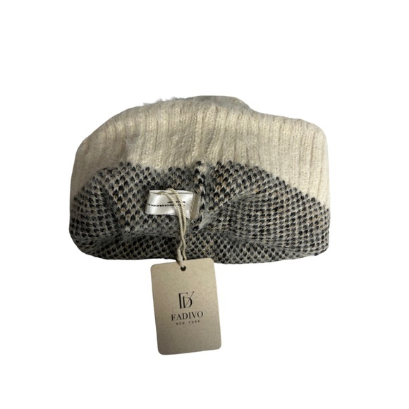 Leopard Print Beanie Hat Solid Trim - Tan - Picture 3 of 3